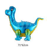 HULIANFU Large 4D Walking Dinosaur Foil Balloons Jungle Animal Boys Birthday Party Decors Jurassic  Standind Dragon Kids Toys Air Globos