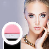 HULIANFU Selfie Ring Light for Mobile Phone Video Light Lighting Camera Portable Dry Battery Dimmable Light Makeup Mini Round Fill Light