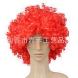 HULIANFU Round Curly Wig Carnival Children Adult Explosion Hair Hat Children  Day Party Accessories Fluffy Funny Clown Fans Hairstyle