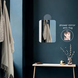 HULIANFU Shaving Mirror Anti Fog Shower Mirror Bathroom Fogless Fog Free Mirror Washroom Travel Bathroom Accessories Shaving Mirror Tools