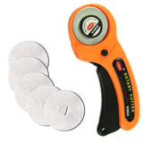 HULIANFU LeatherCraft 45mm Rotary Cutter Leather Cutting Tool Fabric Cutter Circular Blade DIY Patchwork Sewing Quilting Fit Olfa Cut