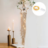 HULIANFU Macrame Dream Catcher Boho Home Decor Moon Ramadan Decoration Macrame Wall Hanging Baby Nordic Room Decoration Kids Nursery