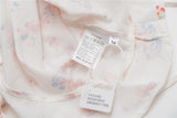hulianfu Women Shirt Spring and Summer New Ladies Floral Print V-neck Short-sleeved Shirt