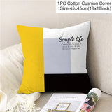 HULIANFU New Style Geometric Yellow Pillowcase Decorative Cushion For Sofa DIY Printed Pillow Chair Car Cushion Christmas Home Decoration