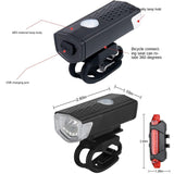 HULIANFU USB Rechargeable Bike Light MTB Bicycle Front Back Rear Taillight Cycling Safety Warning Light Waterproof Bicycle Lamp Flashligh