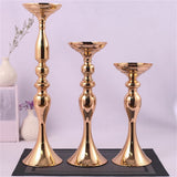 HULIANFU Metal Candle Holders Flowers Vase Candlestick Centerpieces Road Lead Candelabra Centerpieces Wedding porps Christmas decoration