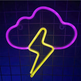 HULIANFU Night Ligh USB Powered Banana Cactus Pineapple Coconut Tree Love Popsicle Hello Rose Led Backplane Neon Lights for Bedroom Decor