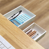 HULIANFU Self Stick Pencil Tray Desk Table Storage Drawer Organizer Box Under Desk Stand Self-adhesive under-drawer storage box