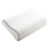 HULIANFU Memory Foam Bed Orthopedic Pillow for Neck Pain Sleeping with Embroidered Pillowcase 60*30cm
