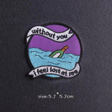 HULIANFU Van Gogh Patch Iron On Patches For Clothing Thermoadhesive Patches On Clothes Japan Anime/Fusible Patch Embroidery Sticker Badge