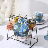 HULIANFU The New Van Gogh Art Painting Coffee Mugs The Starry Night Sunflowers The Sower Irises Saint-Remy Coffee Tea Cups