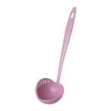 HULIANFU Soup Spoon Ladle Silicone Pot Spoons With Long Handle Spoon Cooking Colander Utensils Scoop Tableware Spoon Kitchen Accessories