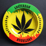 HULIANFU Metal Tobacco Herb Rolling Tray Cigarette Paper Rolling Tray Plate Cigar Cigarette Ashtray Discs for Smoke Cigarette Ash Trays