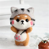 HULIANFU MIUSIE Doll Wool Felt Kit Needle Felting Kit Animal Pet Doll for Needle Material Bag Pack for Women and Beginner Non Finished