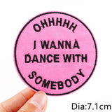 HULIANFU Van Gogh Embroidered Patches on Clothes DIY Cartoon Wave Applique Clothing Thermoadhesive Patches for Clothing DIY