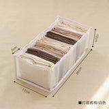 HULIANFU Stacking Pants Drawer Divider Organizer Jeans Compartment Storage Box Can Washed Home Closet Clothes Drawer Mesh Separation Box