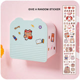 HULIANFU W&amp;G Toilet Organizer Adhesive Large Storage Box Sanitary Napkin Organizer for Cosmetics Decorative Box Bathroom Accessories
