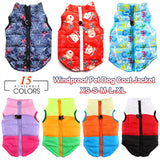 HULIANFU Winter Warm Pet Clothes For Small Dogs Windproof Pet Dog Coat Jacket Padded Clothing for Yorkie Chihuahua Puppy Cat Outfit Vest