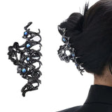 hulianfu Luxury Hollow Out Metal Hair Claw For Women Girls Geometric Hair Crab Female Vintage Bowknot Catch Clip Fashion  y2k Accessories