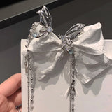 hulianfu Korean Fashion Zirconia Butterfly Clips Earrings For Women Pearl Tassel Ear Bone Clip Aretes De Mujer Modernos