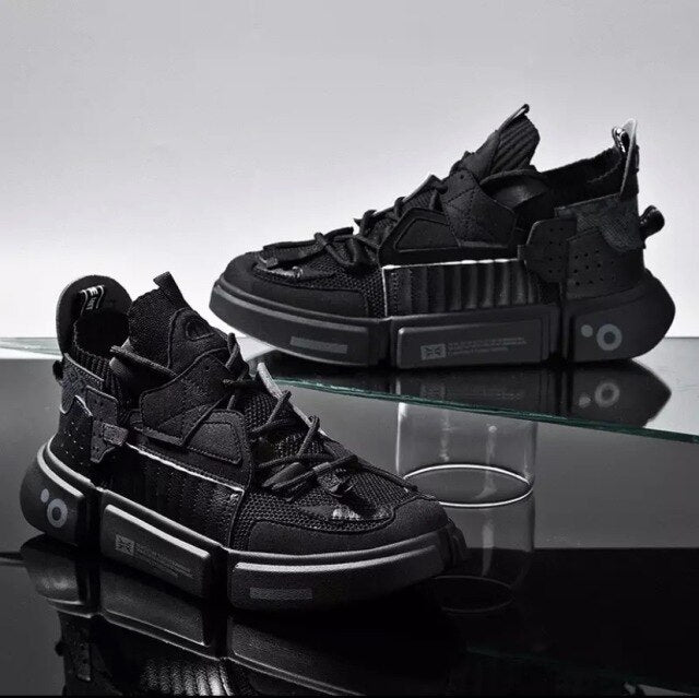 flowersverse Men Sport Shoes Thick Bottom Sneakers Men Casual Shoes Lightweight Platform Shoes Soft Breathable Brand Running Shoes