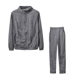 Hulianfu 2 Piece Set Spring Autumn Women Tracksuit Zipper Sweatshirt+Pants Sportwear Casual Women's Sports Suit Hoodies Set Female