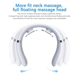 HULIANFU Massage Pillow Smart Electric Neck and Shoulder Pulse Massager Wireless Heat Cervical Vertebra Pain Relief Massage Machine