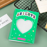 HULIANFU Kpop Card Binder 3inch Photo Album Hollow Love Heart Model Photocard Holder Plaid Album Instax Mini Album For Cards Collect Book