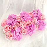 HULIANFU Luxury Wedding Road Cited Flowers Rose Peony Hydrangea Mix DIY Arched Door Flower Row Window T Station Wedding Decoration