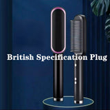 HULIANFU straight hair comb ins negative ion does not hurt hair curler fluffy straight roll dual-use lazy splint portable household