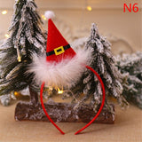 HULIANFU 2023 Christmas Headbands Santa Tree Elk Antlers Headband Kids Adult Headwear Reindeer Ornaments Christmas Decor Party Cosplay Gifts