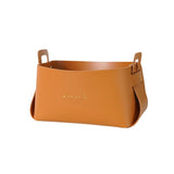 HULIANFU Nordic Ins Shoe Cabinet Porch Key Cosmetic Desktop Large Storage Box Basket PVC Leather Ornaments Snacks Home Creativity 2003