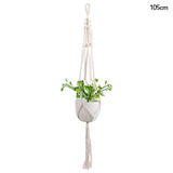 HULIANFU Macrame Handmade Plant Hanger Baskets Flower Pots Holder Balcony Hanging Decoration Knotted Lifting Rope Home Garden Supplies