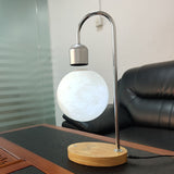 HULIANFU Levitating Moon Magnetic Levitation Lamp LED Night Lights for Bedrooms Decor with Wireless Charging Base Wood Novelty Items