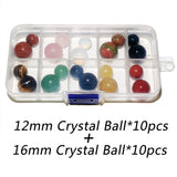 HULIANFU Natural Stone Quartz Polished Crystal Ball Energy Reiki Healing Gift Home Decor Chakra Feng Shui Ornament Mineral Specimen Balll