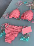 hulianfu Sexy Bikini  Biquinis Feminino Swimsuit Solid Bikini Set String Swimwear Women Bathing Suit Patchwork Bikinis Beach Outing