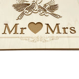 HULIANFU New Wooden Wedding Guestbook Reception Book Sign-in Book Personalized Mr. and Mrs. Photo Frame Wedding Decoration Supplies