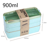 HULIANFU Lunch Box Bento Box for School Kids Office Worker 3layers Microwae Heating Lunch Container Food Storage Box