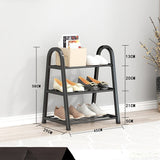 HULIANFU Shoe rack creative light luxury wind dust-proof storage shoe rack dormitory stainless steel