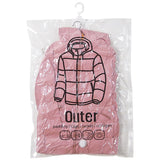 HULIANFU Transparent Clothes Compression Bag, Down Jacket Hanging Zipper Storage Bag, Clothes Organizer Plastic Bag, PE Plastic, Vacuum S