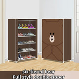 HULIANFU Shoe Rack Multi-layer Household Dust-proof Shoe Cabinet Assembly Economical Shoe Rack Dormitory Door Storage Cabinet