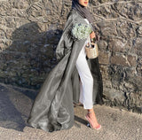 hulianfu Summer Eid Djellaba Abaya Dubai Shiny Soft Puff Sleeves Muslim Dress Silky Abaya Dubai Turkey Muslim Dress Islam Abayas WY800