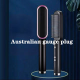 HULIANFU straight hair comb ins negative ion does not hurt hair curler fluffy straight roll dual-use lazy splint portable household