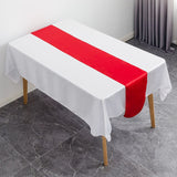 HULIANFU Table Runner Satin Shiny Colour Wedding Decoration Hotel Birthday Party Show Banquet Table Runner
