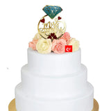 HULIANFU MR&amp;MRS Acrylic Wedding &amp; Engagement Cake Topper Lover Valentine  Day Baking Decoration You&amp;me Anniversary Cake Party Favors