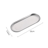 HULIANFU Nordic Style Gold Silver Stainless Steel Dessert Dining Plate Nut Cake Fruit Plate Towel Tray Snack Western Steak Kitchen Plate