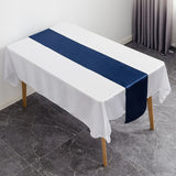 HULIANFU Table Runner Satin Shiny Colour Wedding Decoration Hotel Birthday Party Show Banquet Table Runner