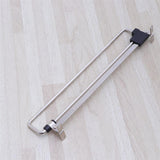 HULIANFU Stainless Steel Retractable Wardrobe Rail Clothes Hanger Towel Coat Racks Closet Rod (Simplified Type,Silver)