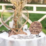 HULIANFU Wedding Guest Book Alternative - Wedding Decor-Drop Heart Guestbook