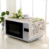 HULIANFU Microwave Oven Dust Cover Oil-proof Natural Material Breathable Protection With Storage Bag   Kitchen Supplies